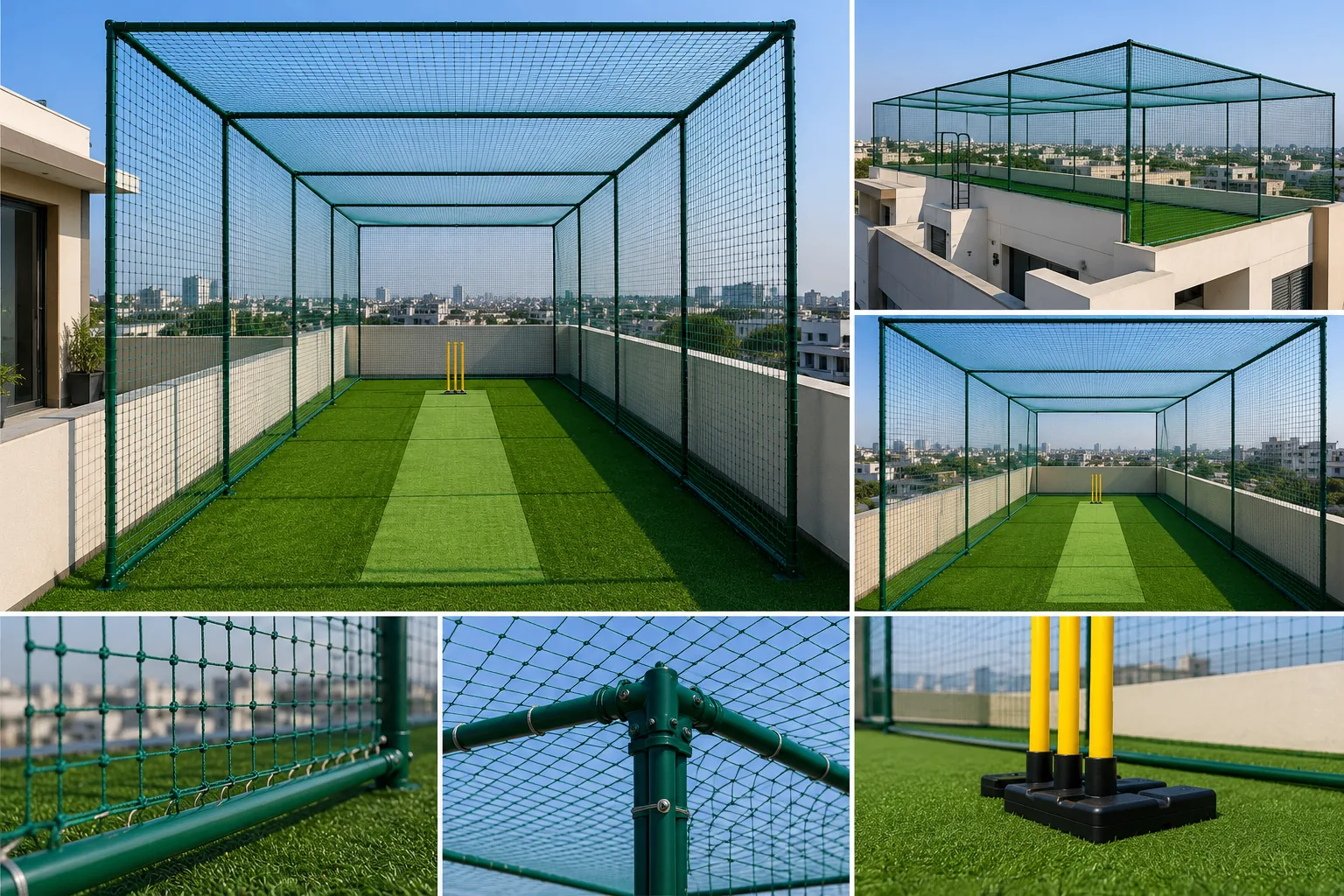 Cricket practice net box installation