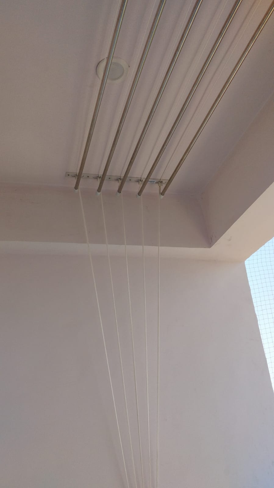 SS316 invisible grill installation on residential balcony